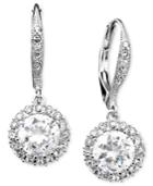 Eliot Danori Earrings, Cubic Zirconia (3 Ct. T.w.) And Crystal Accent Leverback