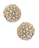 Charter Club Gold-tone Pave Ball Stud Earrings, Created For Macy's