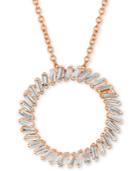 Le Vian Baguette Frenzy Vanilla Diamond Circle 20 Pendant Necklace (5/8 Ct. T.w.) In 14k Rose Gold