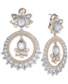 Marchesa Crystal & Stone Orbital Chandelier Earrings
