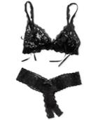 Hanky Panky After Midnight Signature Lace Peek-a-boo Bralette 487831 Women's Shoes