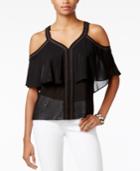 Guess Cherelle Cold-shoulder Illusion Top