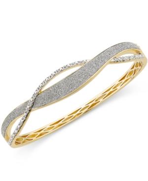Diamond Glitter Twist Bracelet (1/4 Ct. T.w.) In 18k Gold-plated Sterling Silver