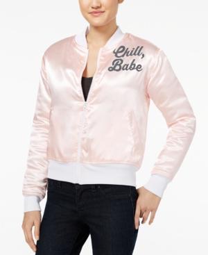 Hybrid Juniors' Chill Babe Patch Bomber Jacket