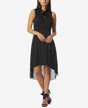 Avec Les Filles Tie-neck Sleeveless High-low Dress