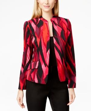 Kasper Abstract-print Open Blazer