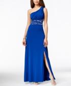 Speechless Juniors' Embellished One-shoulder Gown, Only At Macy's