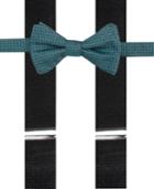 Alfani Blue Bow Tie & Suspender Set, Created For Macy's