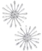 Diamond Starburst Stud Earrings (1/3 Ct. T.w.) In 14k White Gold