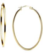 Giani Bernini Small Polished Tube Oval Hoop Earrings In Sterling Silver, 1, Created For Macy's