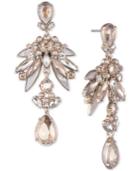 Givenchy Gold-tone Colored Crystal & Imitation Pearl Chandelier Earrings