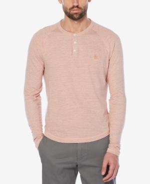 Original Penguin Men's Slim Fit Stripe Long Sleeve Henley