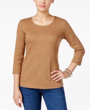 Karen Scott Scoop-neck Top, Only At Macy's