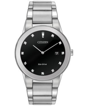 Citizen Men's Eco-drive Axiom Diamond Accent Stainless Steel Bracelet Watch 40mm Au1060-51g
