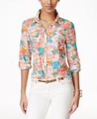 Ny Collection Petite Floral-print Shirt