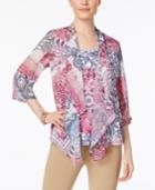 Jm Collection Layered-look Chiffon Top, Only At Macy's