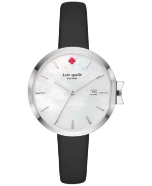 Kate Spade New York Women's Park Row Black Leather Strap Watch 34mm Ksw1269