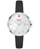 Kate Spade New York Women's Park Row Black Leather Strap Watch 34mm Ksw1269