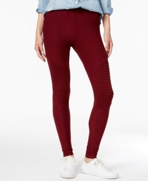 Ultra Flirt Juniors' Colored Quilted Moto Leggings