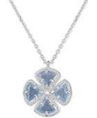 Sky Blue Topaz Clover Pendant Necklace (3-5/8 Ct. T.w.) In Sterling Silver, 16 + 1