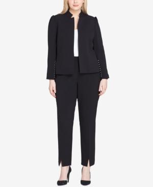 Tahari Asl Plus Size Studded Pantsuit