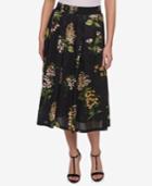 Tommy Hilfiger Cotton Floral-print Midi Skirt, Only At Macy's