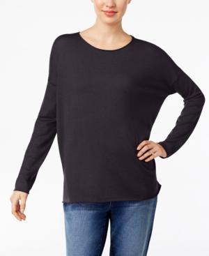 Eileen Fisher Crew-neck Drop-shoulder Sweater