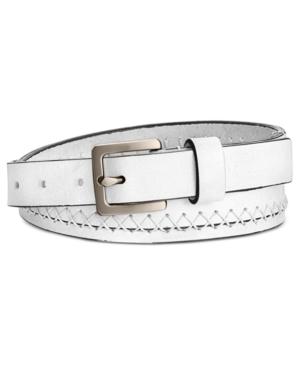 Calvin Klein Jeans Flat Strap Stitched Belt