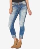 Silver Jeans Ripped Medium Blue Wash Girlfriend Jeans