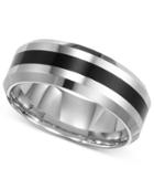 Triton Men's Tungsten Carbide Ring, Comfort Fit Wedding Band