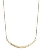 Diamond-cut Bar Frontal Necklace In 14k Gold