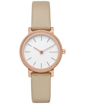 Skagen Women's Hald Tan Leather Strap Watch 26mm Skw2494