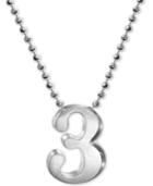 Alex Woo Number 3 Pendant Necklace In Sterling Silver