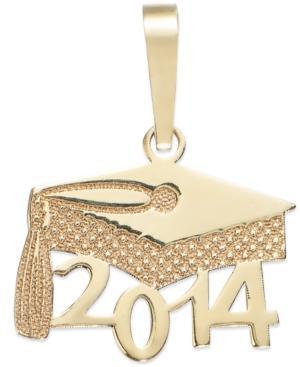 2014 Graduation Cap Charm In 14k Gold