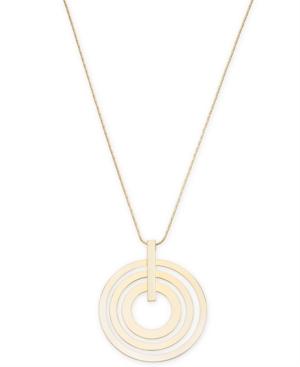 I.n.c. Gold-tone Triple-row Circle Pendant Necklace, 34 + 3 Extender, Created For Macy's