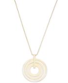 I.n.c. Gold-tone Triple-row Circle Pendant Necklace, 34 + 3 Extender, Created For Macy's