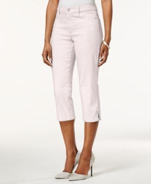 Nydj Petite Ariel Slim-fit Barely Pink Wash Capri Jeans