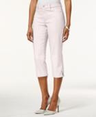 Nydj Petite Ariel Slim-fit Barely Pink Wash Capri Jeans