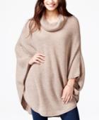 Bcx Juniors' Cowl-neck Poncho Sweater