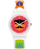 Swatch Unisex Swiss Graphistyle Multicolor Print Silicone Strap Watch 34mm Gw179