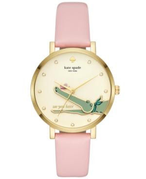 Kate Spade New York Women's Monterrey Pink Leather Strap Watch 38mm
