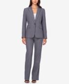 Tahari Asl Herringbone Single-button Pantsuit