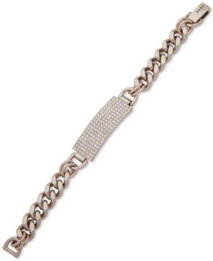 Dkny Gold-tone Pave Id Bracelet