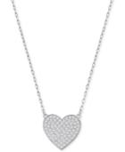 Swarovski Small Pave Crystal Heart Pendant Necklace