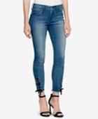 Jessica Simpson Juniors' Kiss Me Lace-up Ankle Skinny Jeans