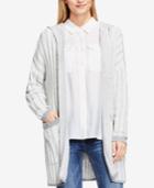 Vince Camuto Hooded Open-front Cardigan