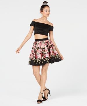 Trixxi Juniors' 2-pc. Off-the-shoulder Fit & Flare Dress