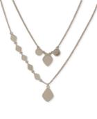 Dkny Gold-tone Sculptural Double-row Pendant Necklace, 16 + 3 Extender, Created For Macy's
