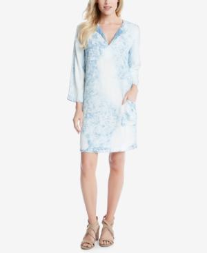 Karen Kane Denim Acid Wash Shift Dress