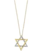 D'oro By Effy Diamond Star Of David Pendant Necklace (1/10 Ct. T.w.) In 14k Gold